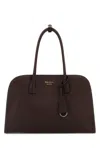 Prada Aubergine Leather Medium Shopping Bag