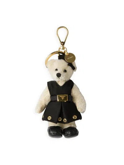 Prada Women's Bear Trick Keychain In White
