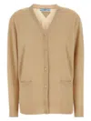 Prada Women's Beige Cashmere Cardigan