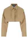 Prada Camicia In Popeline Beige Donna