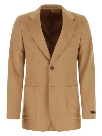 PRADA WOMEN'S BEIGE WOOL BLAZER