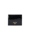 Prada Bi-fold Logo Wallet In Black