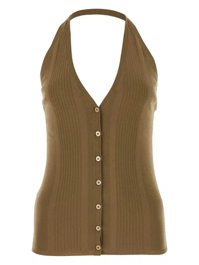 PRADA WOMEN'S BISCUIT COTTON TOP
