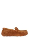 Prada Shearling Driving Loafers