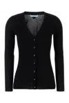 Prada Cardigan In Cotone Nero  Donna In Black