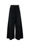 Prada Women Black Denim Wide-leg Jeans