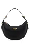 Prada Curved Shape Top Handle Gold-tone Hardware Handbag