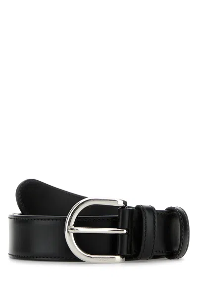Prada Women Black Leather Belt