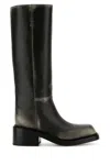 Prada Women Black Leather Boots