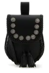 Prada Black Leather Crossbody Bag In Black