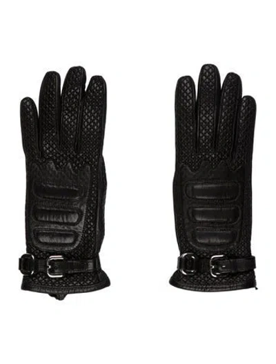 Pre-owned Prada Women's Black Leather Gloves
