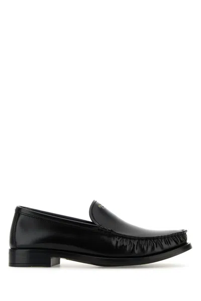 Prada Women Black Leather Loafers