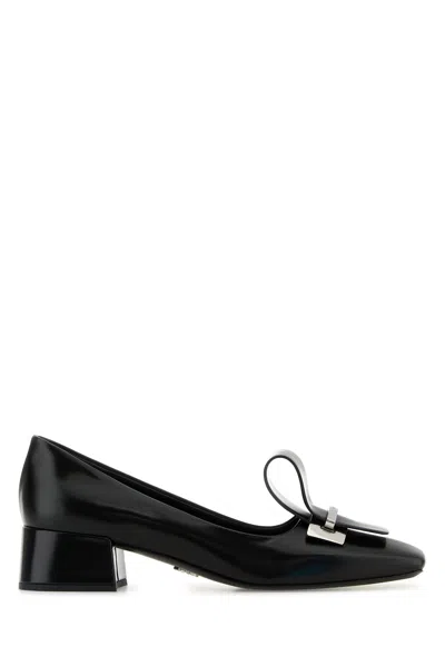 Prada Women Black Leather Pumps