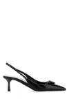 Prada Leather Pointy-toe Slingback In Black