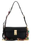 Prada Soft Sound Charm-detailed Small Shoulder Bag In Black