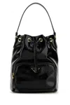 Prada Borsa A Secchiello Duet In Naplak Nero Donna In Black