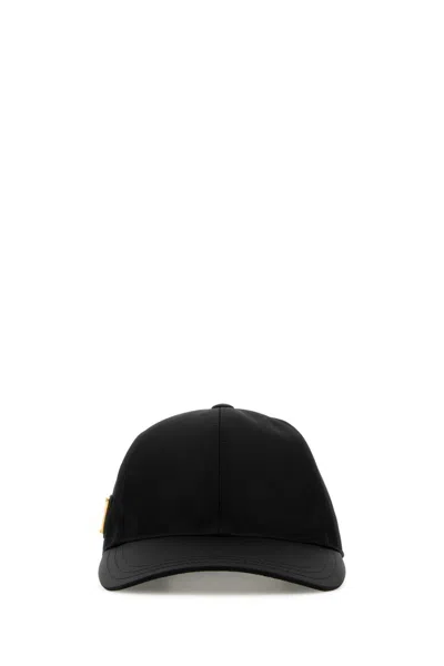 Prada Women Black Nylon Baseball Cap