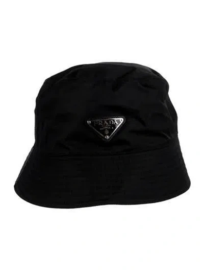 Pre-owned Prada Women's Black Nylon  Bucket Hat