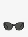 PRADA WOMENS BLACK PR 19ZS CAT-EYE FRAME ACETATE SUNGLASSES,61182470