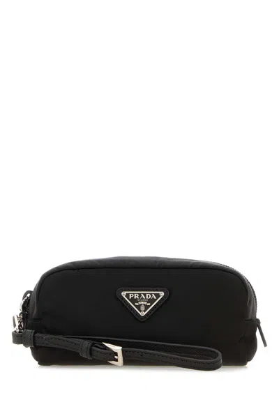 Prada Women Black Re-nylon Pouch