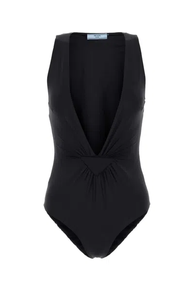 Prada Women Black Stretch Nylon Swimsuit