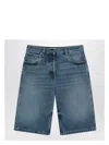 Prada Blue Bermuda Shorts In Washed Denim Women