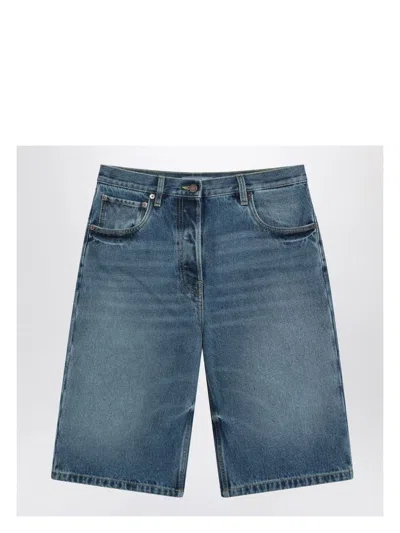 PRADA WOMEN'S BLUE BERMUDA SHORTS