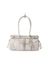 Prada White Bonnie Medium Shoulder Bag In White
