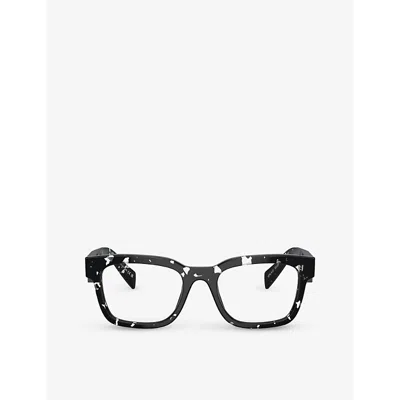 Prada Womens Brown Pr A10v Pillow-frame Acetate Optical Glasses