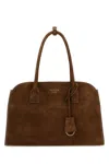 Prada Medium Shopping Bag In Cacao Colour Suede Women