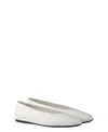 Prada Leather Ballet Flats In White
