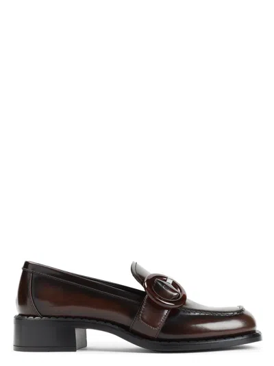 Prada Women's Brushed Leather Loafers
