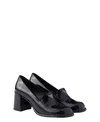 Prada Patent Leather Loafer Pumps In Black