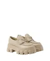 Prada Monolith Love Shoes In Desert Beige