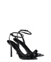 Prada Logo-detailed Leather Sandals In Black