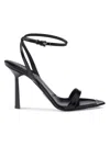 Prada Logo Detail Heeled Sandals In Black