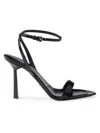 Prada Brushed Leather Sandals In Black