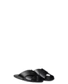 Prada Women's Brushed Leather Slides In Multi