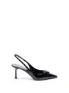 Prada Women Brushed Leather Slingback Pumps In Black