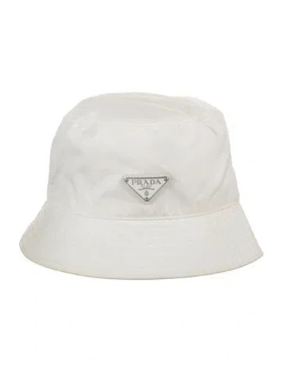 Pre-owned Prada Women's Bucket Hat In White
