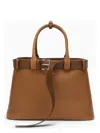 Prada Buckle Large Leather Handbag With Belt