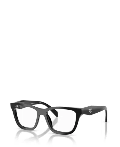 Prada Women's Butterfly Eyeglasses, Pr C10v In Black