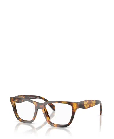 Prada Women's Butterfly Eyeglasses, Pr C10v In Honey Tortoise