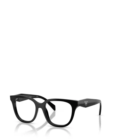 Prada Women's Butterfly Eyeglasses, Pr C11v In Black
