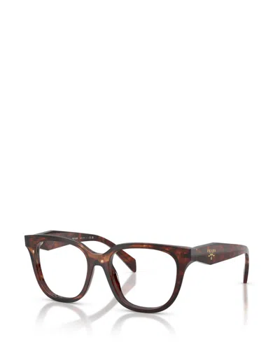Prada Women's Butterfly Eyeglasses, Pr C11v In Black
