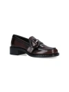 Prada Enamel Triangle Logo Loafers