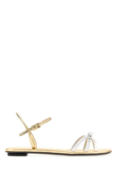 Prada Women's Calf Leather Sandals In Multi