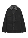 Prada Womens Black Triangle-logo Canvas Blouson Jacket
