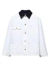 Prada Technical Canvas Blouson Jacket In White
