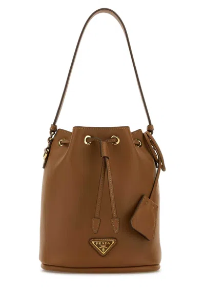Prada Re-edition 1978 Re-nylon Mini Recycled-polyamide Bucket Bag In Brown